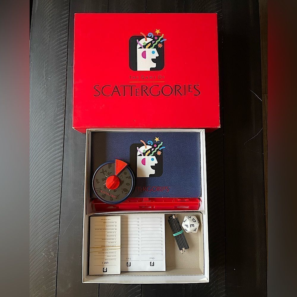 Vintage! 1988Milton Bradley, “Scattegories” 2-6 Player, Family Game (Ages 12+).